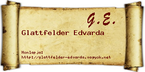 Glattfelder Edvarda névjegykártya